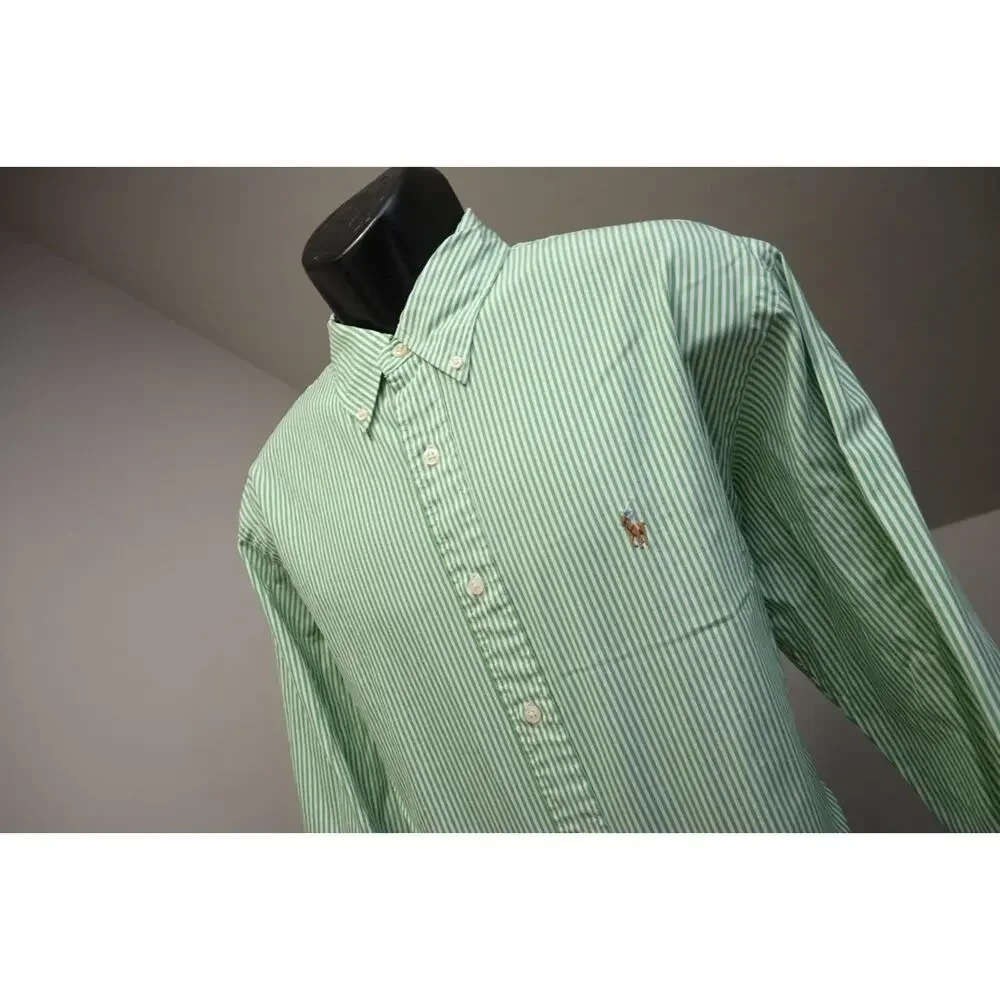 Polo Ralph Lauren Dress Shirt Classic Striped Button Up Mens Size‎ 17.5 32/33 XL